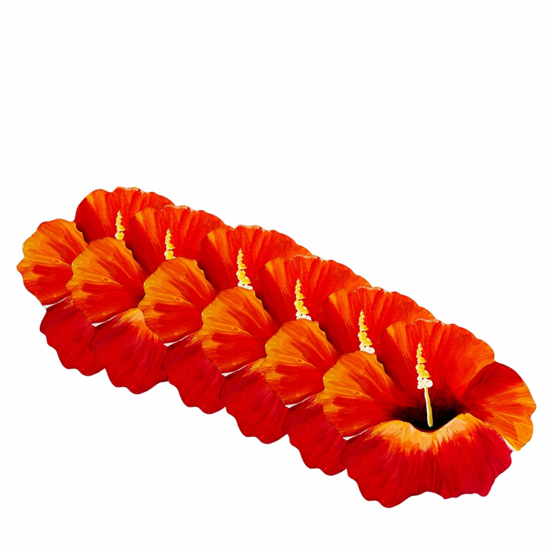 Set of 6 Coasters β Dominican Souvenir with Cayenne Flower Design