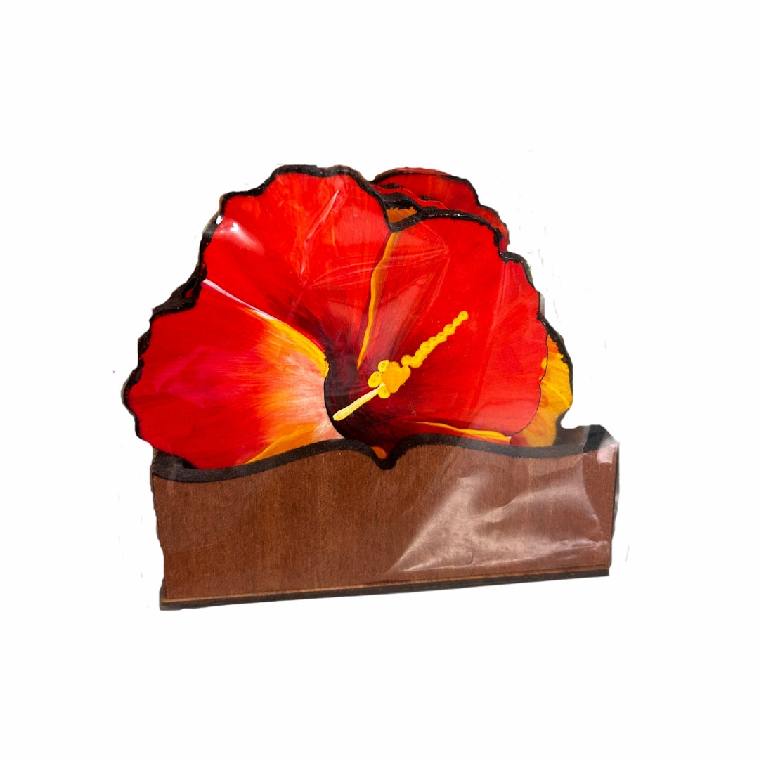 Set of 6 Coasters β Dominican Souvenir with Cayenne Flower Design