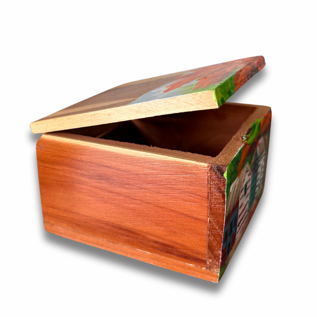 Handcrafted Wooden Box – Dominican Countryside Design | Unique Dominican Souvenir