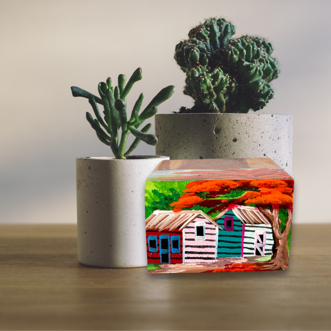 Handcrafted Wooden Box – Dominican Countryside Design | Unique Dominican Souvenir
