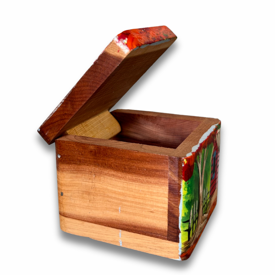 Handcrafted Wooden Box – Dominican Countryside Design | Unique Dominican Souvenir