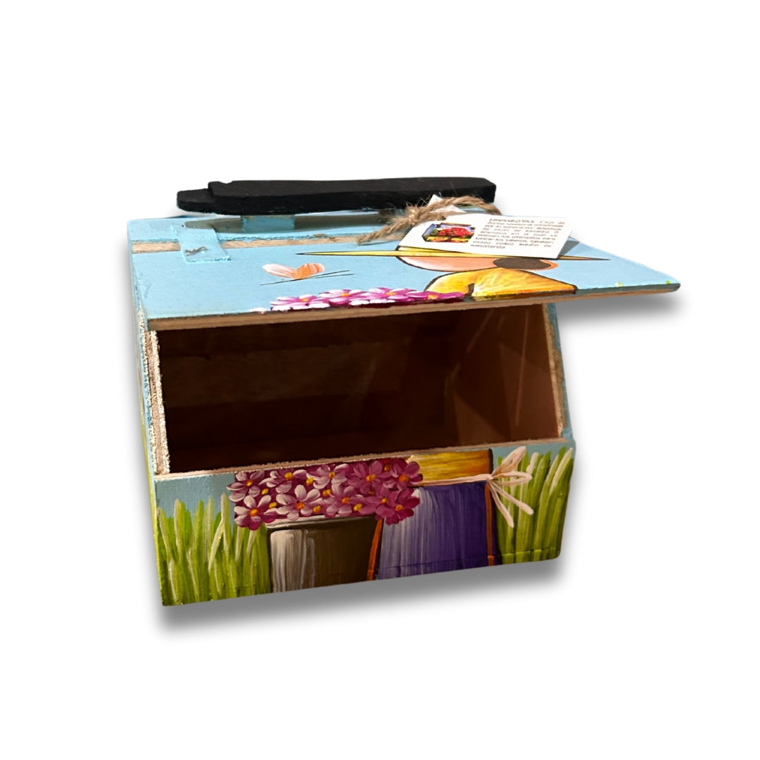 Shoe Shine Box β Dominican Souvenir with Countryside Woman Design