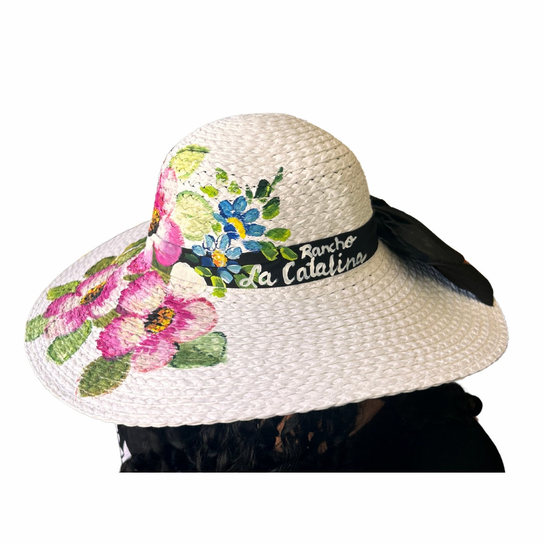 Jute Hat – Dominican Souvenir with Cayenne Flower Design
