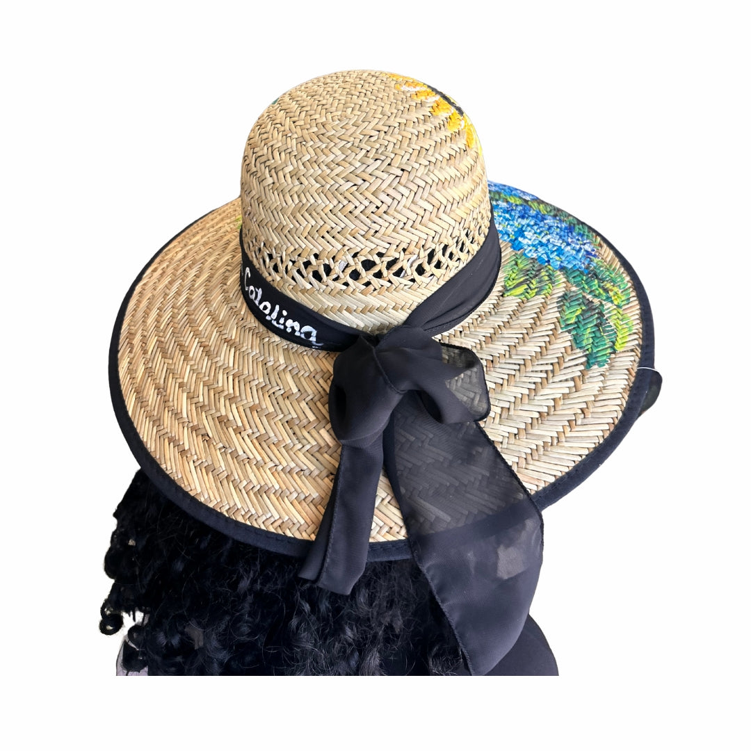 Jute Hat β Dominican Souvenir with Sunflower Design