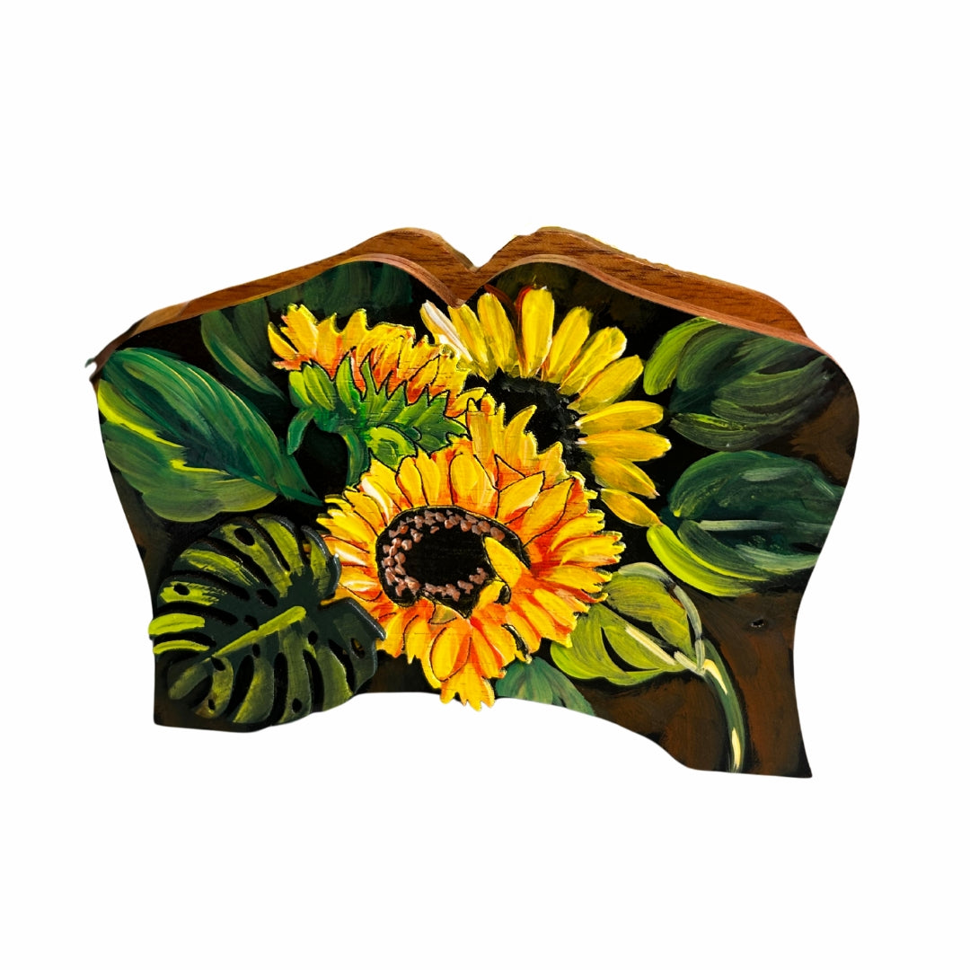 Napkin Holder β Dominican Souvenir with Sunflower Design