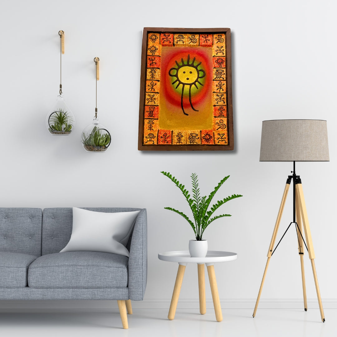 Taino Symbol Painting - A Visual Ode to Ancestral Wisdom