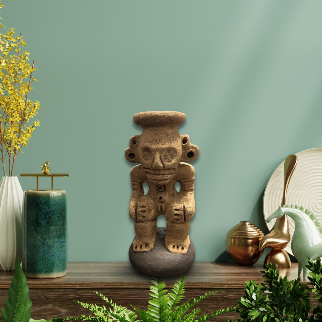 Cohoba - Guardián del ritual de la Cohoba en la cultura taína - Figuras precolombinas hechas a mano