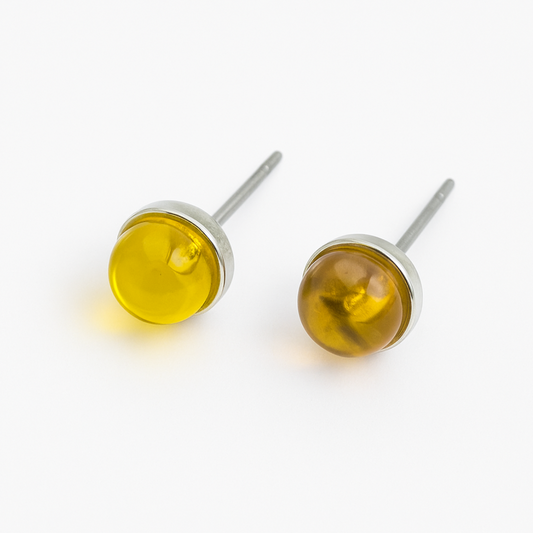 Amber Drop Earrings – Timeless Dominican Jewelry with Natural Elegance
