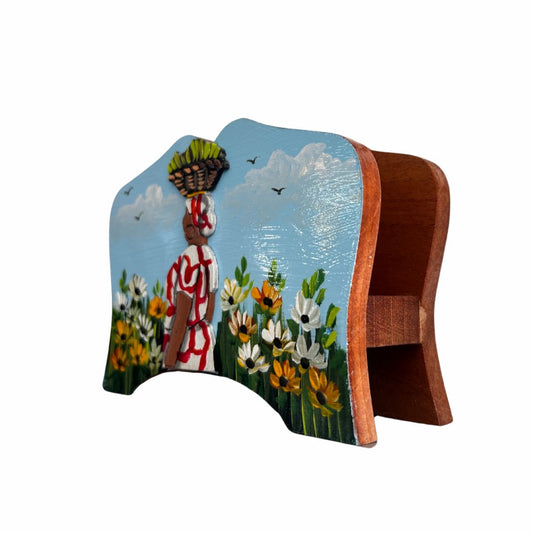 Napkin Holder – Dominican Souvenir with Countryside Woman Design