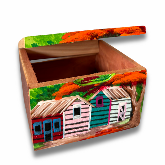 Handcrafted Wooden Box – Dominican Countryside Design | Unique Dominican Souvenir