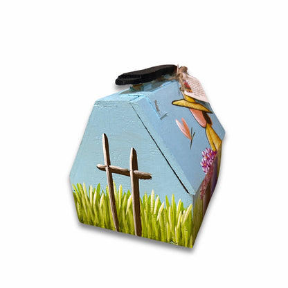 Shoe Shine Box – Dominican Souvenir with Countryside Woman Design