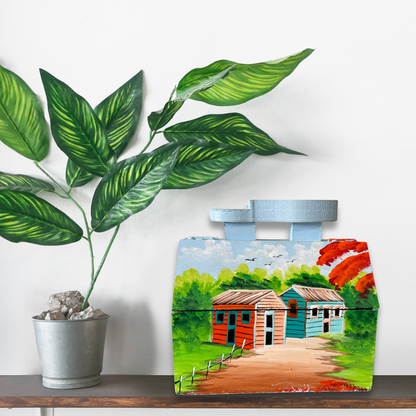 Caja de zapatos decorativa – Diseño tradicional dominicano | Auténtico souvenir dominicano
