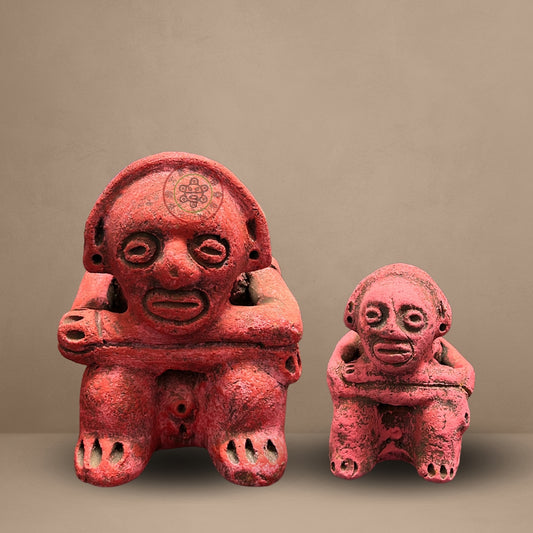 Anthropomorphic Effigy Vessel-Embodying the Taino God of Thought - Handcrafted figurines