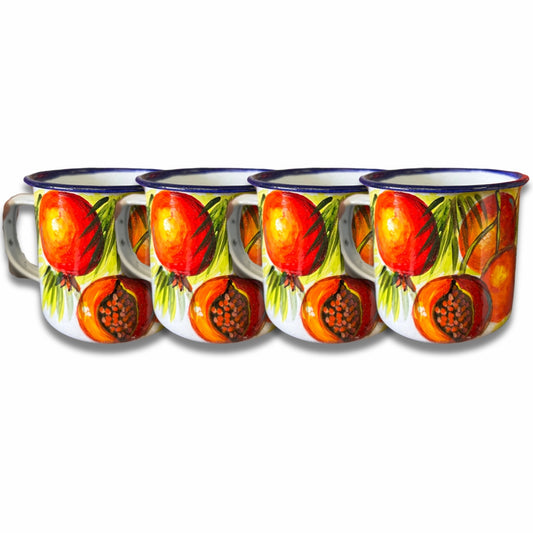 3 oz Metal Coffee Cup – Dominican Souvenir with Granadilla Design
