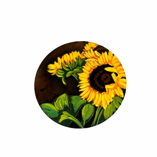Set of 6 Coasters – Dominican Souvenir with Sunflower Design