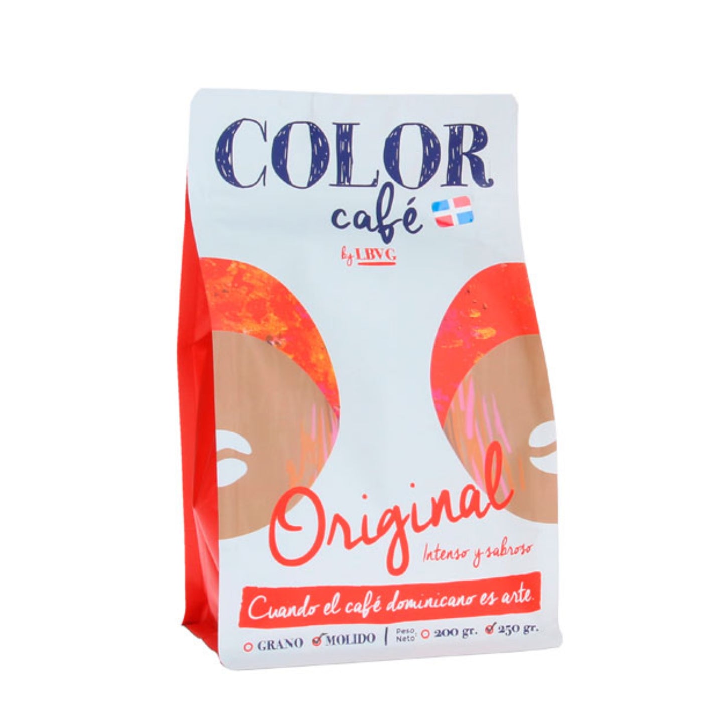 Color Café Original – 100% Arabica Dominican Coffee, Intense & Smooth Flavor, Made in DR, 250g