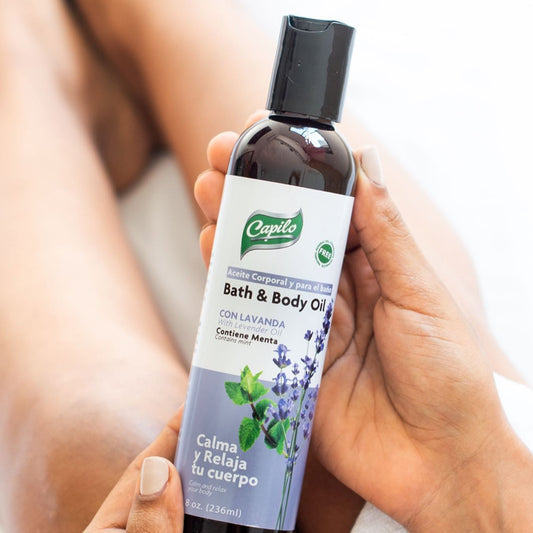 Lavender & Mint Body and Bath Oil – Relaxing Nighttime Ritual | Calming Dominican Skincare